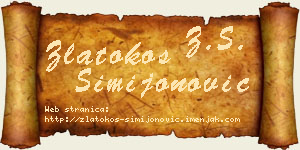 Zlatokos Simijonović vizit kartica